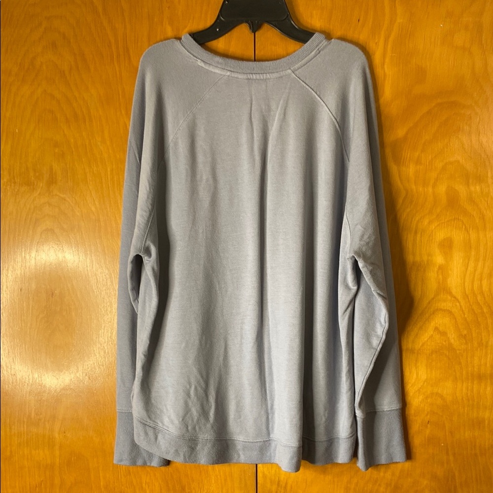 Athleta Coaster Luxe Light Blue Sweatshirt. Size XL - Picture 9 of 10